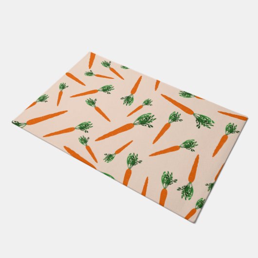 Oranje wortelpatroon deurmat (Schuin)