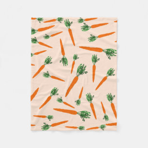 Oranje wortelpatroon fleece deken