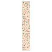 Oranje wortelpatroon lange tafelloper (Voorkant)