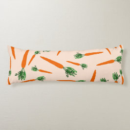 Oranje wortelpatroon lichaamskussen