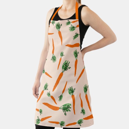 Oranje wortelpatroon schort (Insitu)