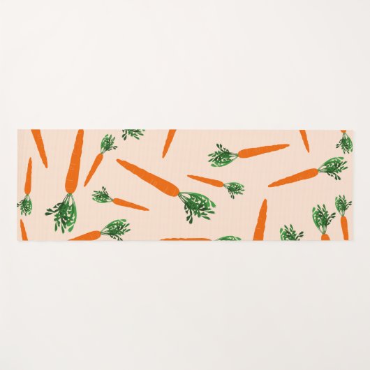 Oranje wortelpatroon yogamat (Voorkant (horizontaal))