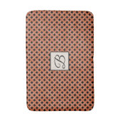 Oranje Woven Rattan op Aangepaste kleur met monogr Badmat (Voorkant Verticaal)