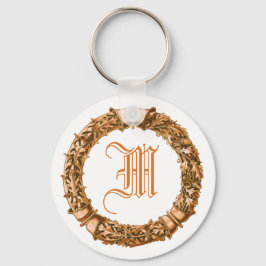 Oranje Wreath Monogrammed Sleutelhanger