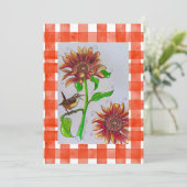 Oranje Wren-uitnodiging Kaart (Staand voorkant)