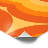 Oranje Y2K Bold Wildflower Levendige Spring Art Perfect Poster (Hoek)