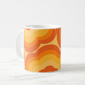 Oranje Y2K Wildflower Bold Retro Spring Kitchen Koffiemok (Voorkant links)