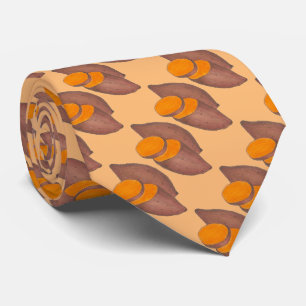 Oranje Yam Bked Sweet Potato Aardappelen Foodie Stropdas