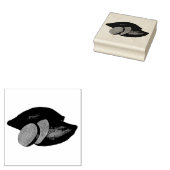 Oranje Yam Sweet Potato Foodie Cooking Chef Rubberstempel (Gestempeld)