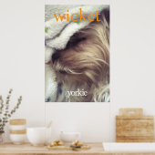 Oranje Yorkie Naam & Foto Poster (Keuken)