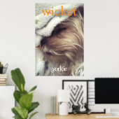 Oranje Yorkie Naam & Foto Poster (Thuiskantoor)