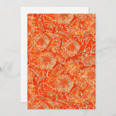 Oranje zachtbloemen bedankkaart (Voorkant / Achterkant)