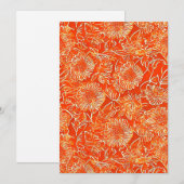Oranje zachtbloemen kaart (Voorkant / Achterkant)