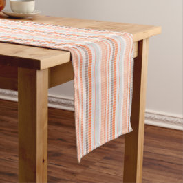 Oranje Zachte Stripes 14-inch X 72-inch tabeluitvo Korte Tafelloper