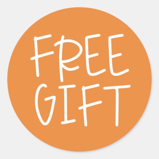 Oranje zakelijke gratis cadeau gratis sample Stick Ronde Sticker (Voorkant)