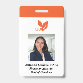 Oranje Zakelijke Medewerker Foto Badge