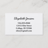 Oranje zakelijke Waterverf Visitekaartje (Achterkant)