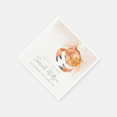 Oranje Zand Kustkrab Scheidkundige Bruiloft Servet (Hoek)