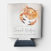 Oranje zandkrab Nautisch Vrijgezellenfeest Blikjeskoeler (Voorkant)