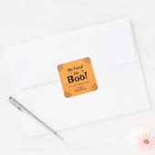 Oranje Ze Heeft Haar Boo Halloween Bruidsfeest  Vierkante Sticker (Envelop)