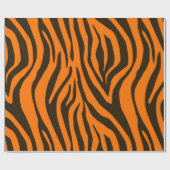 Oranje Zebra - Dierenpringspatroon Cadeaupapier (Vlak)