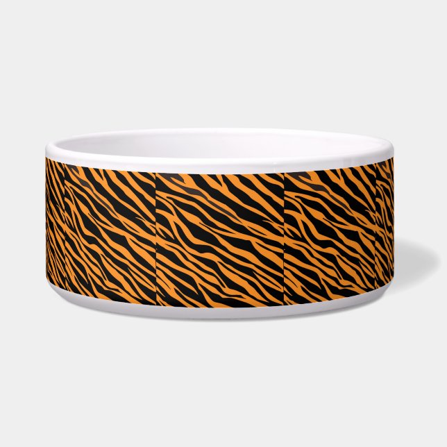 Oranje Zebra gestreept Voerbakje (Voorkant)