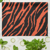 Oranje Zebra keukenhanddoek (Gevouwen)