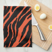 Oranje Zebra keukenhanddoek (Quarter Fold)