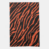 Oranje Zebra keukenhanddoek (Verticaal)