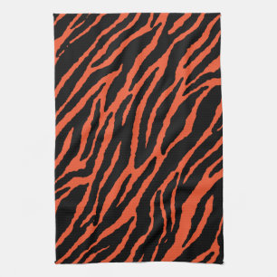 Oranje Zebra keukenhanddoek
