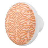 Oranje Zebra Pattern Keramische Knop (Rechts)
