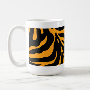 Oranje Zebra Stripe Animal Print Koffiemok