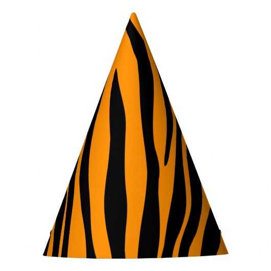 Oranje zebraprint van Princeton Feesthoedjes (Voorkant)