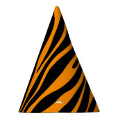 Oranje zebraprint van Princeton Feesthoedjes (Rechts)