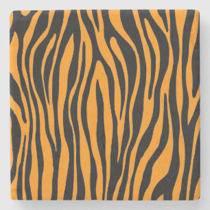 Oranje zebraprint van Princeton Stenen Onderzetter