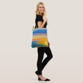Oranje Zee zonsondergang Tote Bag (Op model)