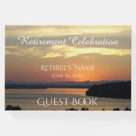 Oranje zeegezicht zonsondergang pensioen gastenboek