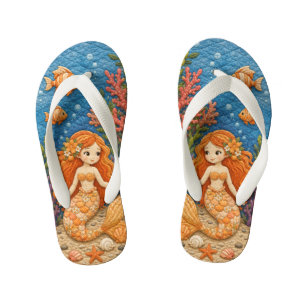 Oranje Zeemeermin Dekbed  Kinder Teenslippers