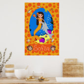Oranje zeemeermin en Dolphin Print (Keuken)