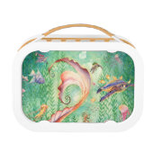 Oranje Zeemeerminnen Lunchbox (Achterkant)