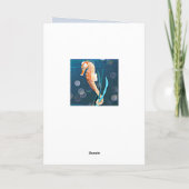 Oranje zeepaardje tegen het zee met bubbels Kaart (Achterkant)