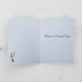 Oranje zeepaardje tegen het zee met bubbels Kaart (Binnen)