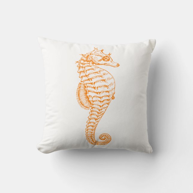 Oranje zeepaardpiloot kussen (Voorkant)
