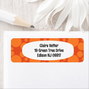 Oranje zeepbellen etiket