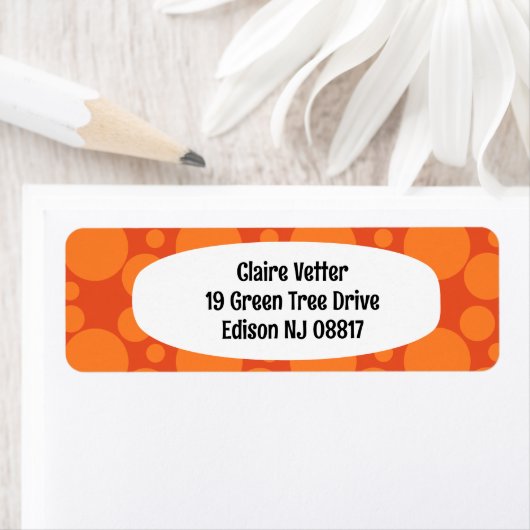 Oranje zeepbellen etiket (Insitu)