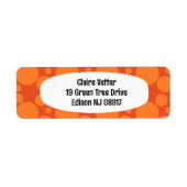 Oranje zeepbellen etiket (Voorkant)