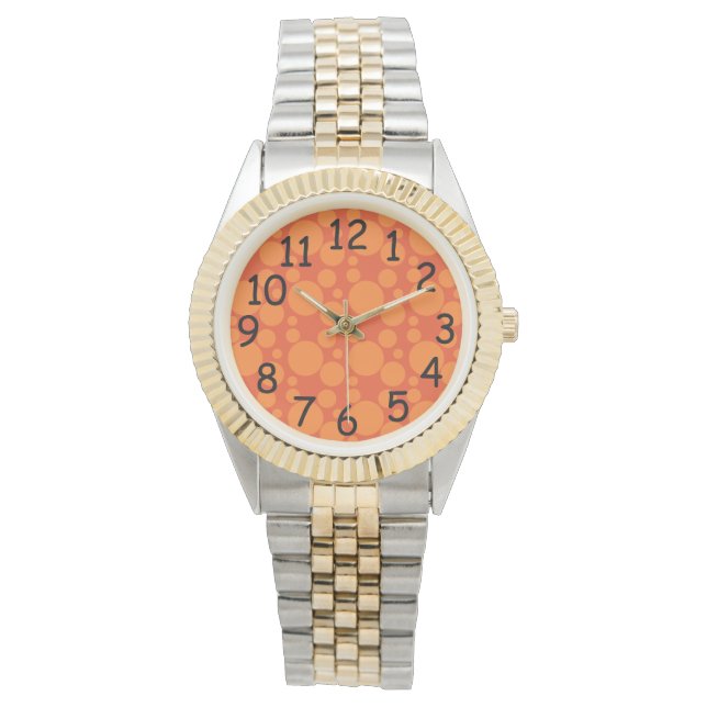 Oranje zeepbellen horloge (Voorkant)