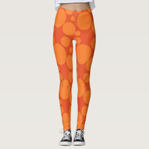 Oranje zeepbellen leggings
