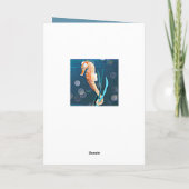 Oranje zeeppaard tegen het zee met luchtbelletjes kaart (Achterkant)