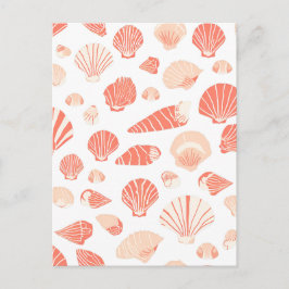 Oranje Zeeschelpen | Strand Oceaan Briefkaart